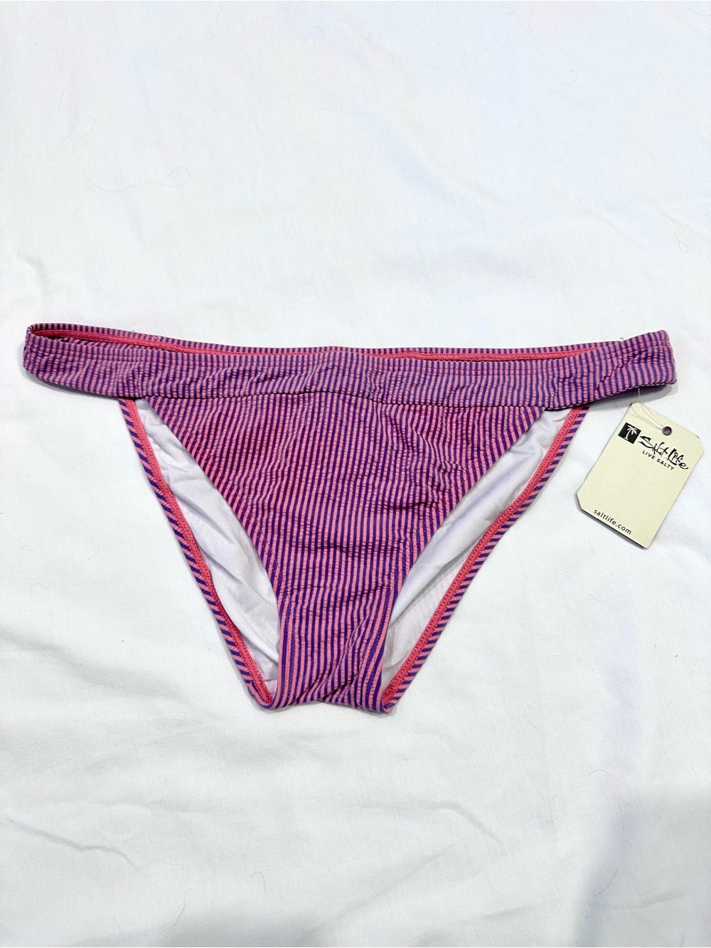 Salt Life Pink & Navy Stripe Bikini Bottom NWT Size XL